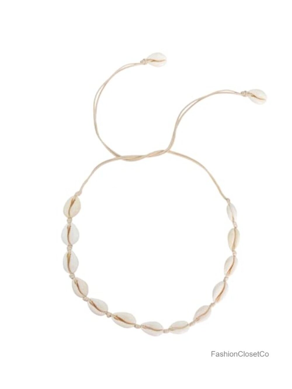 Natural Seashell Choker Necklace Adjustable Summer Beach Jewelry